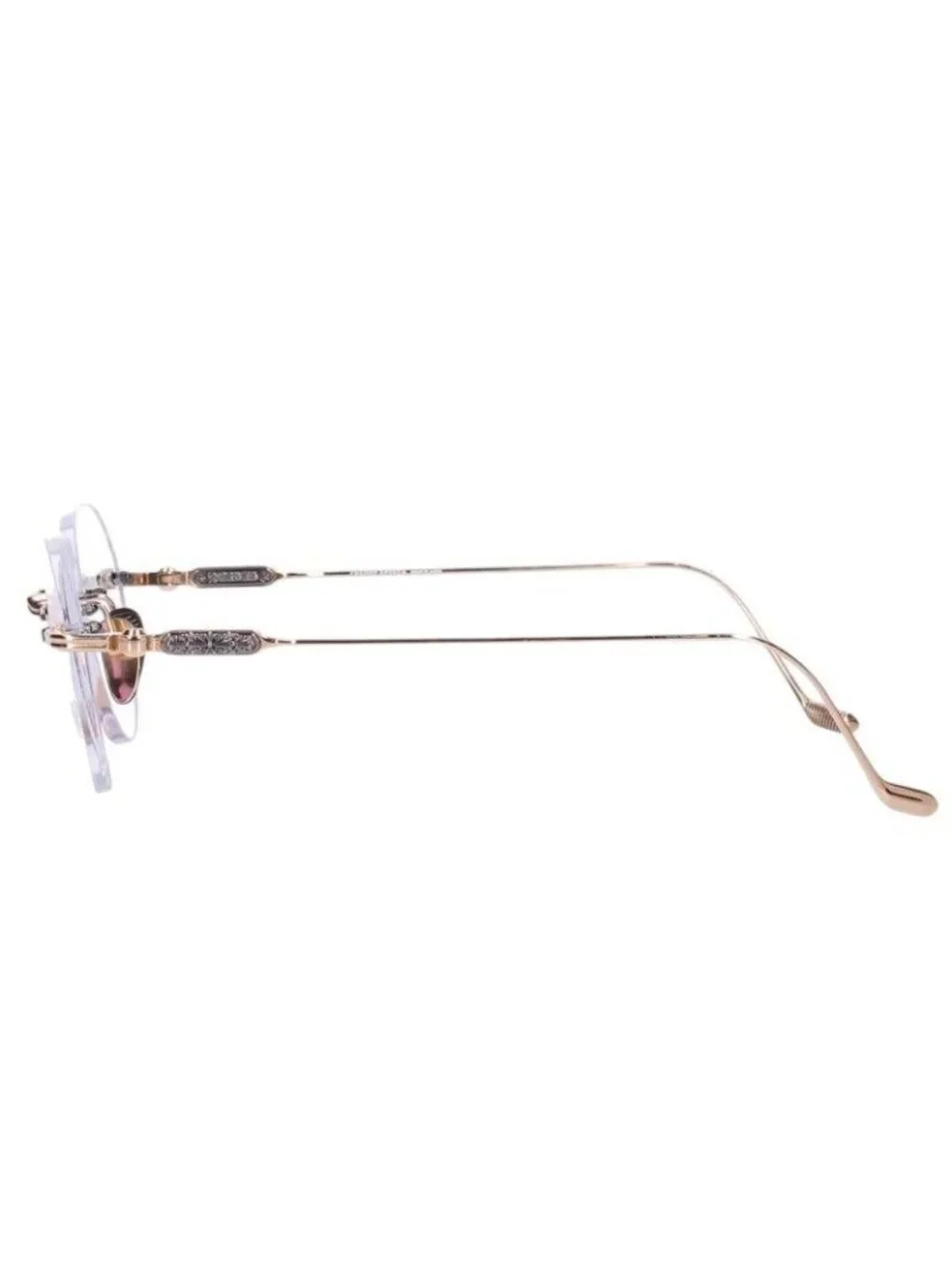 Chrome Hearts II Side Floral Rimless Sunglasses Eyewear
